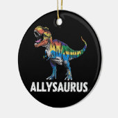 Allysaurus LGBT Dinosaurus Regenboog Vlag Ally LGB Keramisch Ornament (Links)