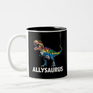 Allysaurus LGBT Dinosaurus Regenboog Vlag Ally LGB Tweekleurige Koffiemok