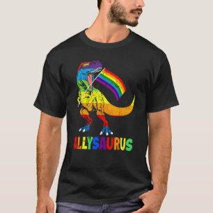 Allysaurus LGBT Shirt Dinosaurus Regenboog Vlag Al