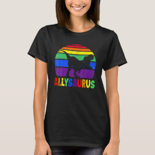 Allysaurus LGBT Shirt Dinosaurus Regenboog Vlag Al