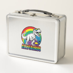 Allysaurus Regenboog Dinosaurus Vintage T-Shirt On