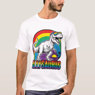 Allysaurus Regenboog Dinosaurus Vintage T-Shirt On