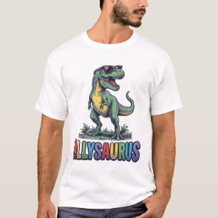 Allysaurus Vintage Dinosaur Zonnebril Shirt Ontwer