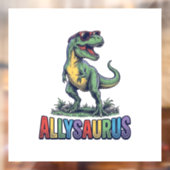 Allysaurus Vintage Dinosaur Zonnebril Shirt Ontwer Raamsticker (Vel 2)