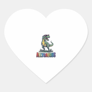 Allysaurus Vintage Dinosaurus Zonnebril Shirt Ontw Hart Sticker