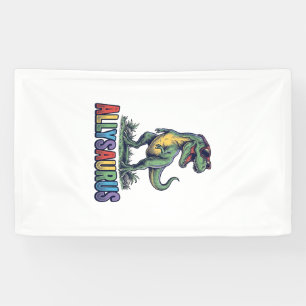 Allysaurus Vintage Dinosaurus Zonnebril Shirt Ontw Spandoek