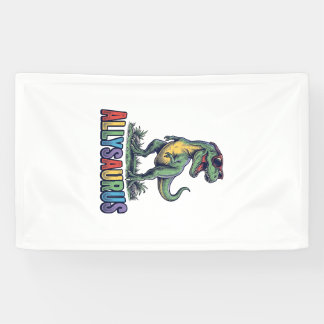 Allysaurus Vintage Dinosaurus Zonnebril Shirt Ontw Spandoek