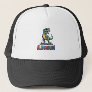Allysaurus Vintage Dinosaurus Zonnebril Shirt Ontw Trucker Pet