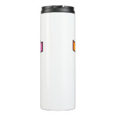 Allyship Heart LGBT Support Protect Kids Rainbow F Thermosbeker (Achterkant)