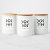 Alm Morpho Blue Elegant Butterflies Voedselcontainer Etiket (Flessen)