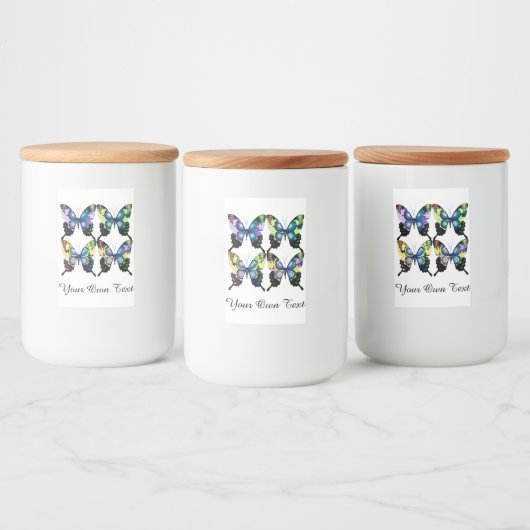 Alm Morpho Blue Elegant Butterflies Voedselcontainer Etiket (Flessen)