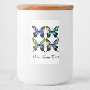 Alm Morpho Blue Elegant Butterflies Voedselcontainer Etiket