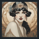 Alma A Beautiful Art Deco Woman Imitatie Canvas Print<br><div class="desc">Alma is een prachtige Art Deco flapper. Ze heeft een prachtig hoofdstuk en flapper jurk. Een prachtige flashback naar een vervlogen tijdperk.</div>