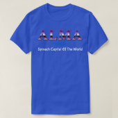 Alma Arkansas Spinazie hoofdstad van de wereld TSh T-shirt (Design voorkant)