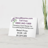 Alma Blooms Purple Bouquet Kaart (Achterkant)