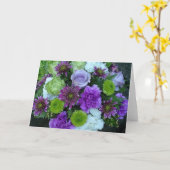 Alma Blooms Purple Bouquet Kaart (Gele Bloem)