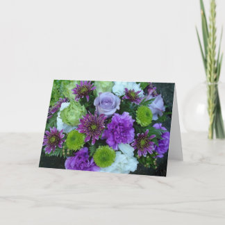Alma Blooms Purple Bouquet Kaart