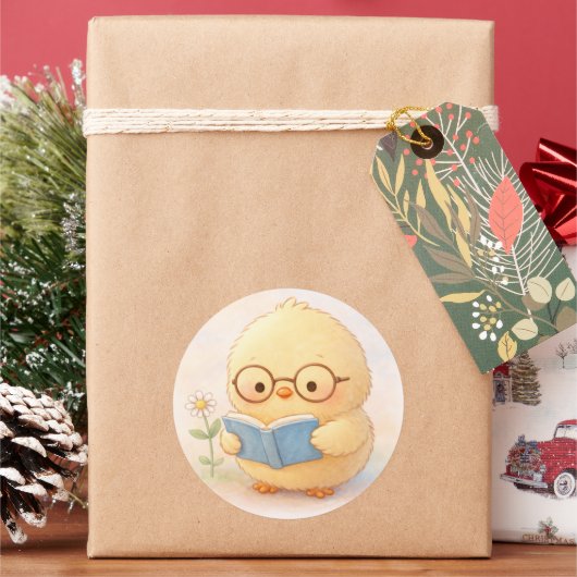 Alma Kuiken Knuffel Sticker Lezen (Feestdagen)