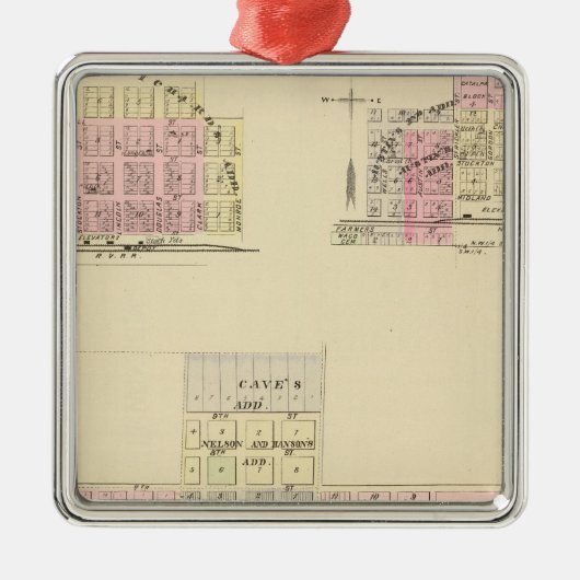 Alma, Nebraska Metalen Ornament (Voorkant)