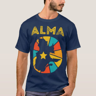 Alma Quebec Canada Vintage Verdrietig Souvenir 1 T-shirt