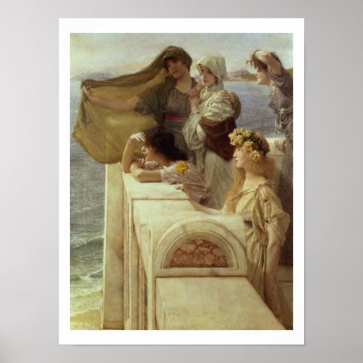 Alma-Tadema | Bij Aphrodite's Cradle, 1908 Poster (Voorkant)