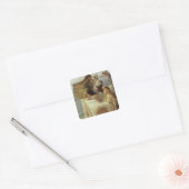 Alma-Tadema | Bij Aphrodite's Cradle, 1908 Vierkante Sticker (Envelop)