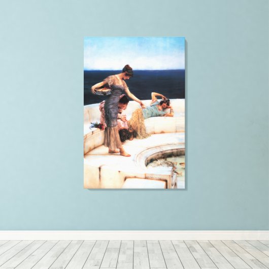 Alma-Tadema Classical Art Canvas Print Home Decor  (Insitu (Houten vloer))