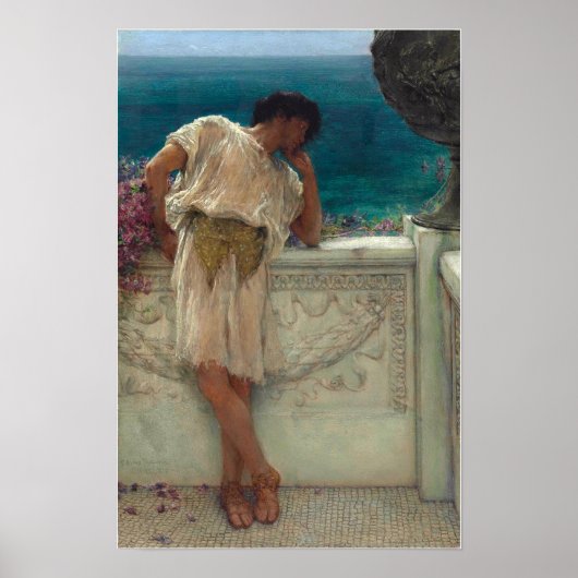 Alma-Tadema - De Dichter Gallus Droomt Poster (Voorkant)