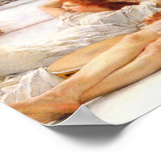 Alma-Tadema - De vrouwen van Amphissa, detail Poster (Hoek)