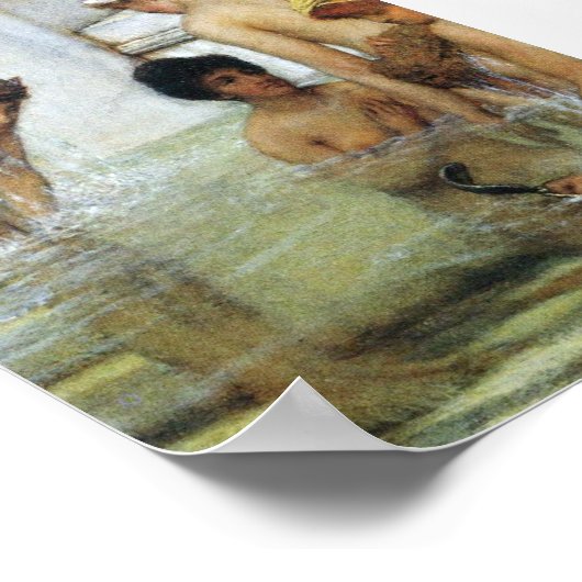 Alma-Tadema - Een badkamer (een oude traditie) Poster (Hoek)