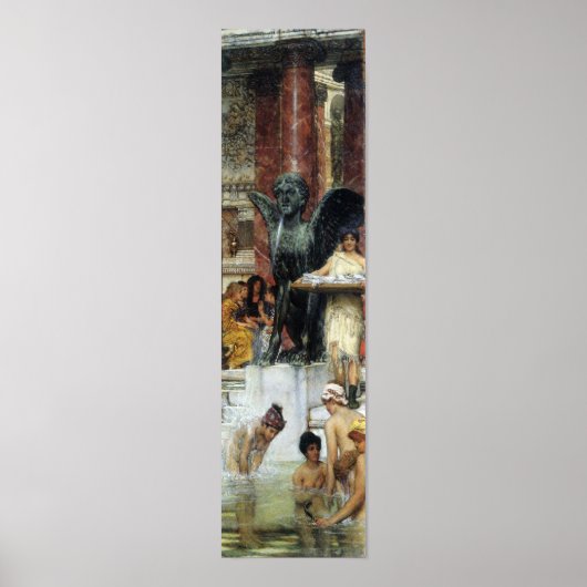 Alma-Tadema - Een badkamer (een oude traditie) Poster (Voorkant)