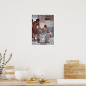 Alma-Tadema - Een stille groet Poster (Keuken)