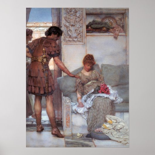 Alma-Tadema - Een stille groet Poster (Voorkant)