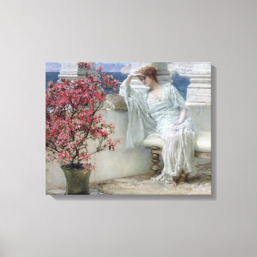 Alma-Tadema | Haar ogen gaan uit van haar gedachte Canvas Afdruk (Voorkant)