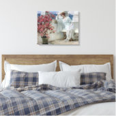 Alma-Tadema | Haar ogen gaan uit van haar gedachte Canvas Afdruk (Insitu (Slaapkamer))