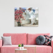 Alma-Tadema | Haar ogen gaan uit van haar gedachte Canvas Afdruk (Insitu (Woonkamer))