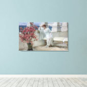 Alma-Tadema | Haar ogen gaan uit van haar gedachte Canvas Afdruk (Insitu (Houten vloer))