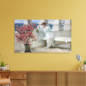 Alma-Tadema | Haar ogen gaan uit van haar gedachte Canvas Afdruk (Insitu (Woonkamer))