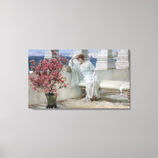 Alma-Tadema | Haar ogen gaan uit van haar gedachte Canvas Afdruk (Voorkant)