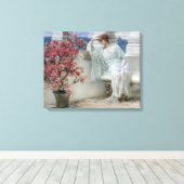 Alma-Tadema | Haar ogen gaan uit van haar gedachte Canvas Afdruk (Insitu (Houten vloer))