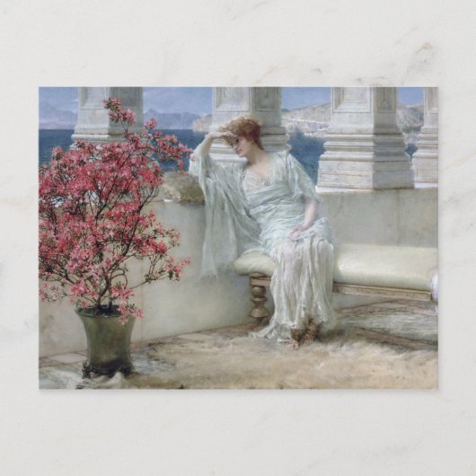 Alma-Tadema | Haar ogen zijn bij haar gedachten? Briefkaart (Voorkant)