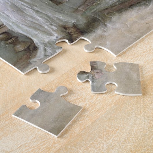 Alma-Tadema | Haar ogen zijn bij haar gedachten? Legpuzzel (Zijkant)