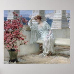 Alma-Tadema   Haar ogen zijn bij haar gedachten? Poster