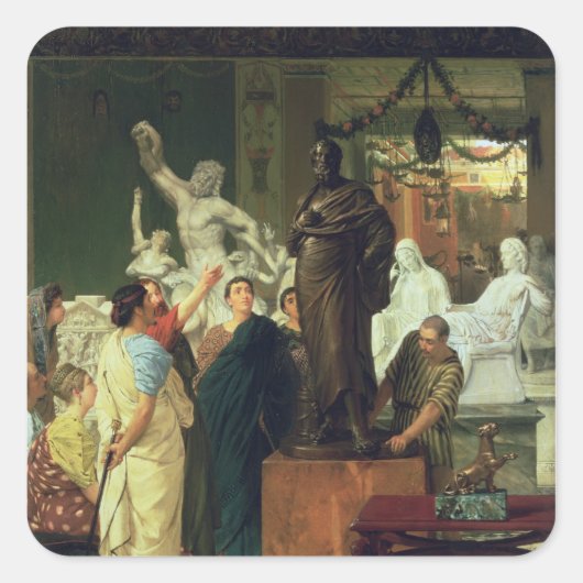 Alma-Tadema | Handelaar in status Vierkante Sticker (Voorkant)