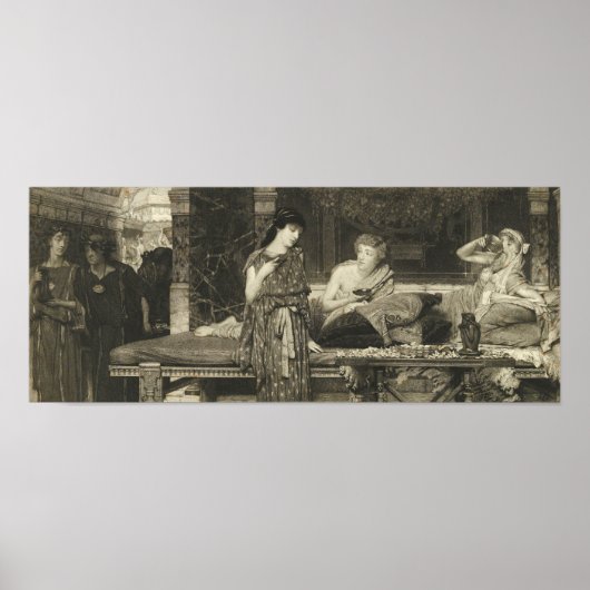 Alma-Tadema - Het eerste gerecht, Het diner 1881 Poster (Voorkant)