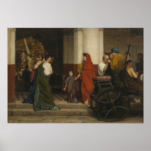 Alma-Tadema - Ingang van het theater Poster (Voorkant)