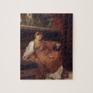 Alma-Tadema   Lesbia die over een Sparrow rijdt Legpuzzel