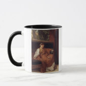 Alma-Tadema | Lesbia die over een Sparrow rijdt Mok (Links)