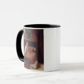 Alma-Tadema | Lesbia die over een Sparrow rijdt Mok (Voorkant links)