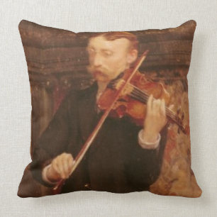Alma-Tadema   Maurice Sons die het Violin spelen Kussen